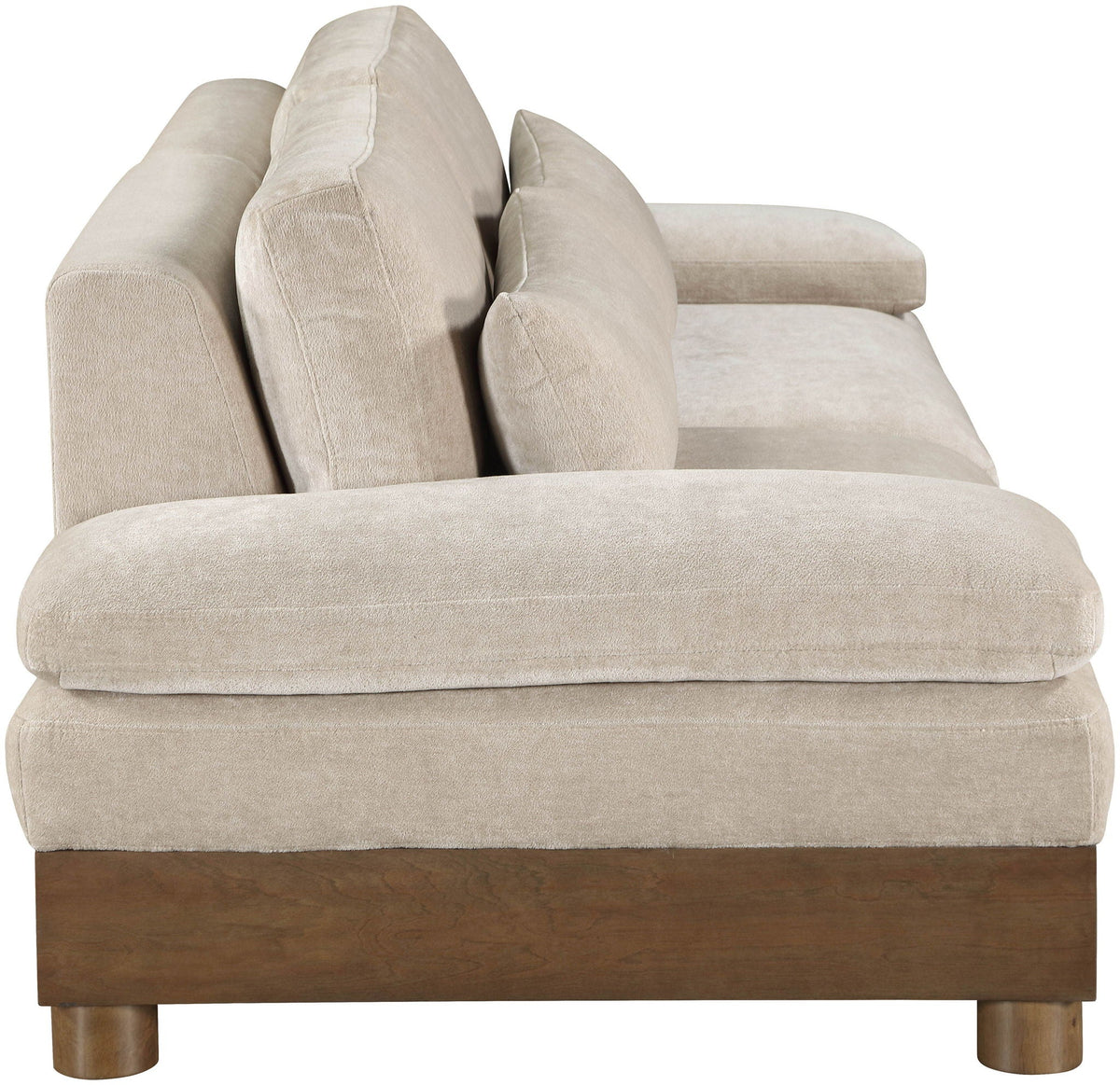 Turin - Chenille Fabric Upholstered Modular Sectional - Taupe
