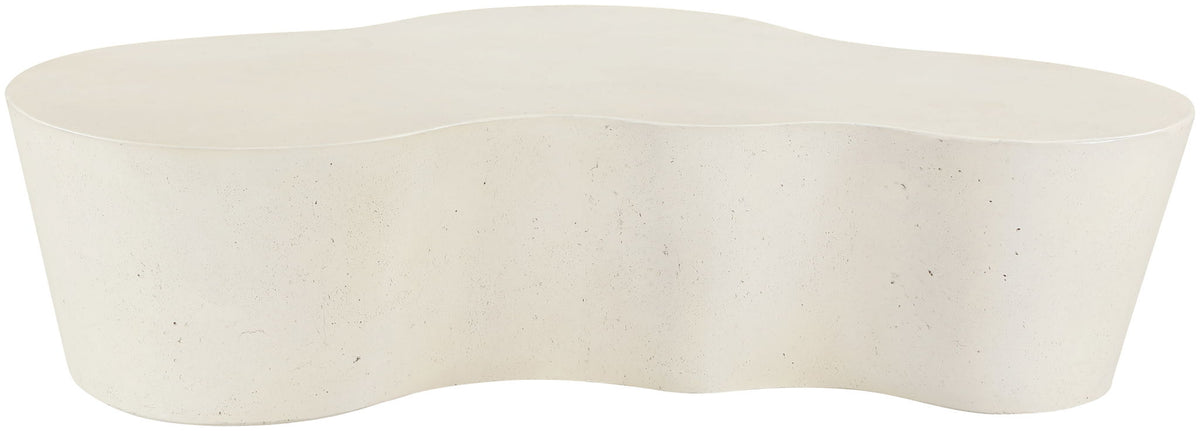 Monza - Concrete And Fiberglass Indoor / Outdoor Coffee Table - Cream