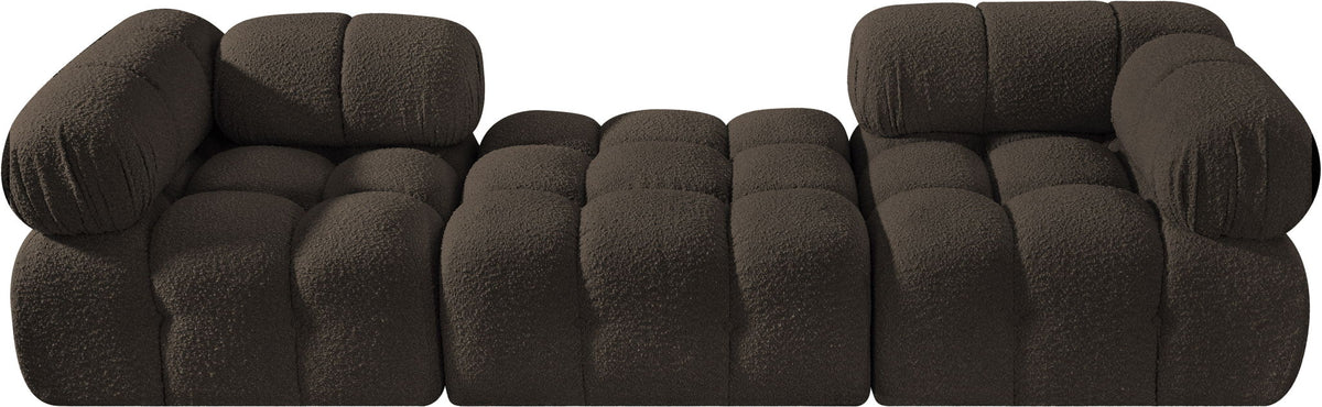 Ames - 3 Piece Boucle Modular Sofa With 1 Backless Seat