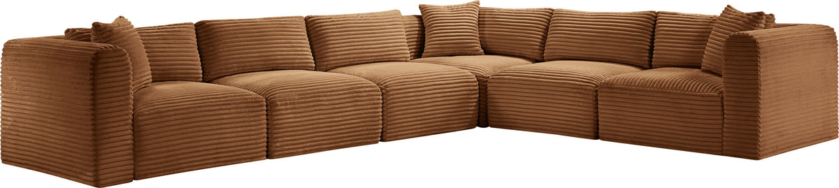 Shaggy - Fabric 6 Piece Modular Corner Sectional