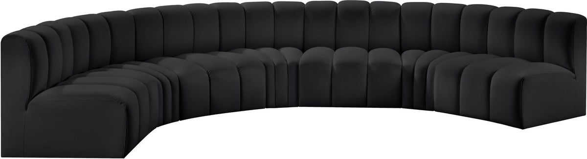 Arc - Faux Leather 7 Piece U-Shaped Modular Sofa