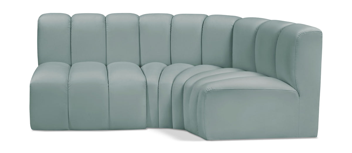Arc - Faux Leather 3 Piece Sofa