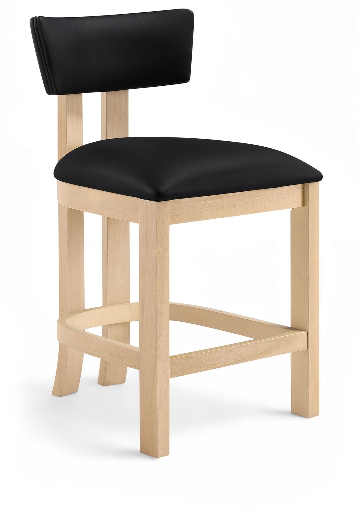 Lavrin - Vegan Leather Counter Stool (Set of 2) - Natural Base