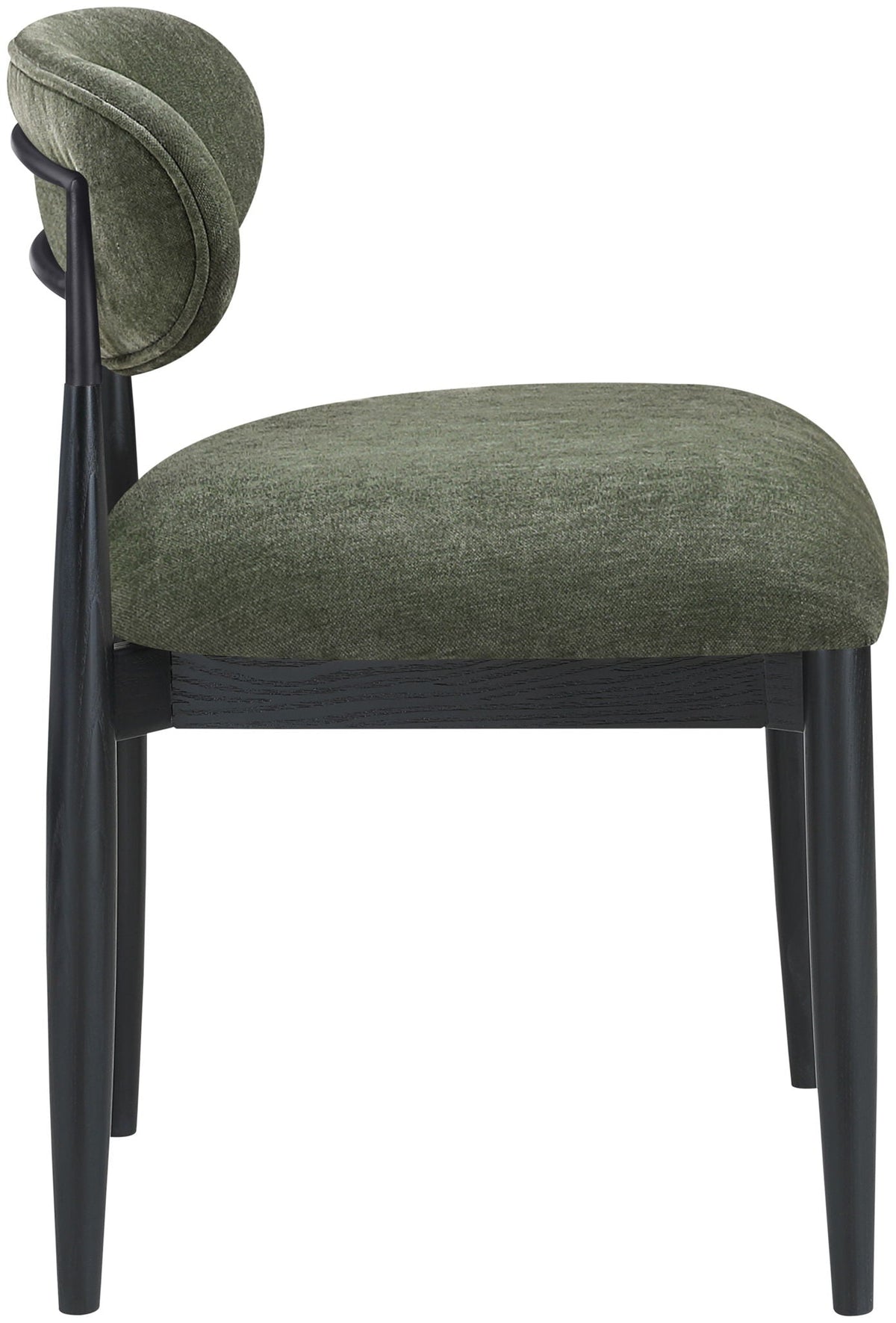 Riccio - Fabric Dining Side Chair (Set of 2) - Black Frame