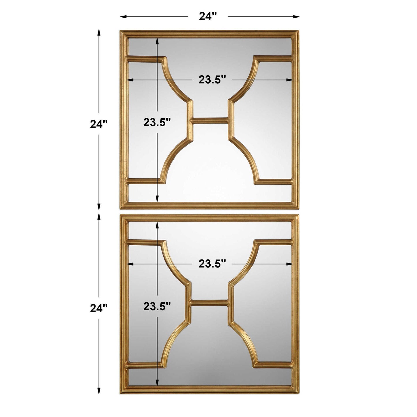 Misa - Square Mirrors (Set of 2) - Gold