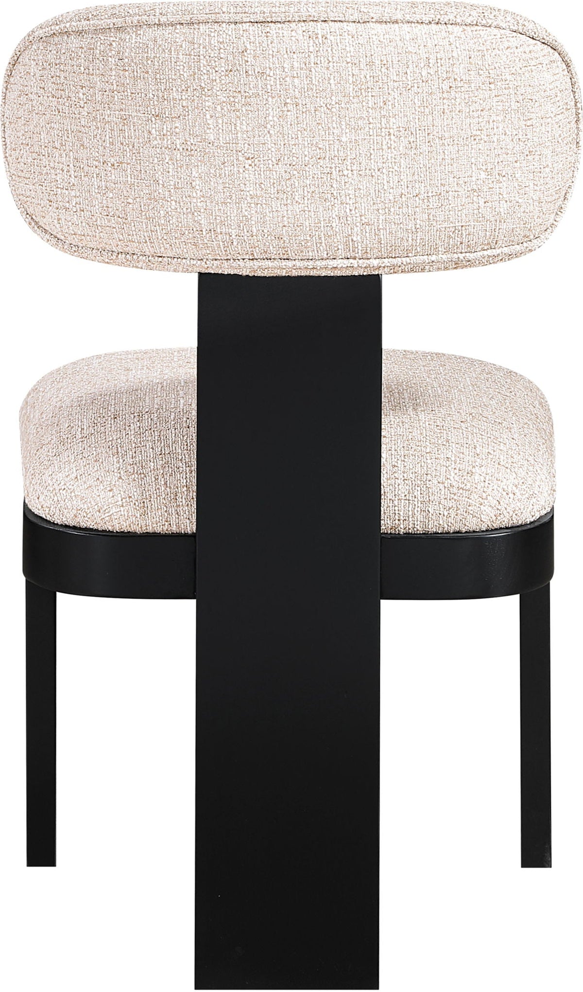 Timbra - Linen Textured Fabric Upholstered Dining Chair (Set of 2) - Black Base
