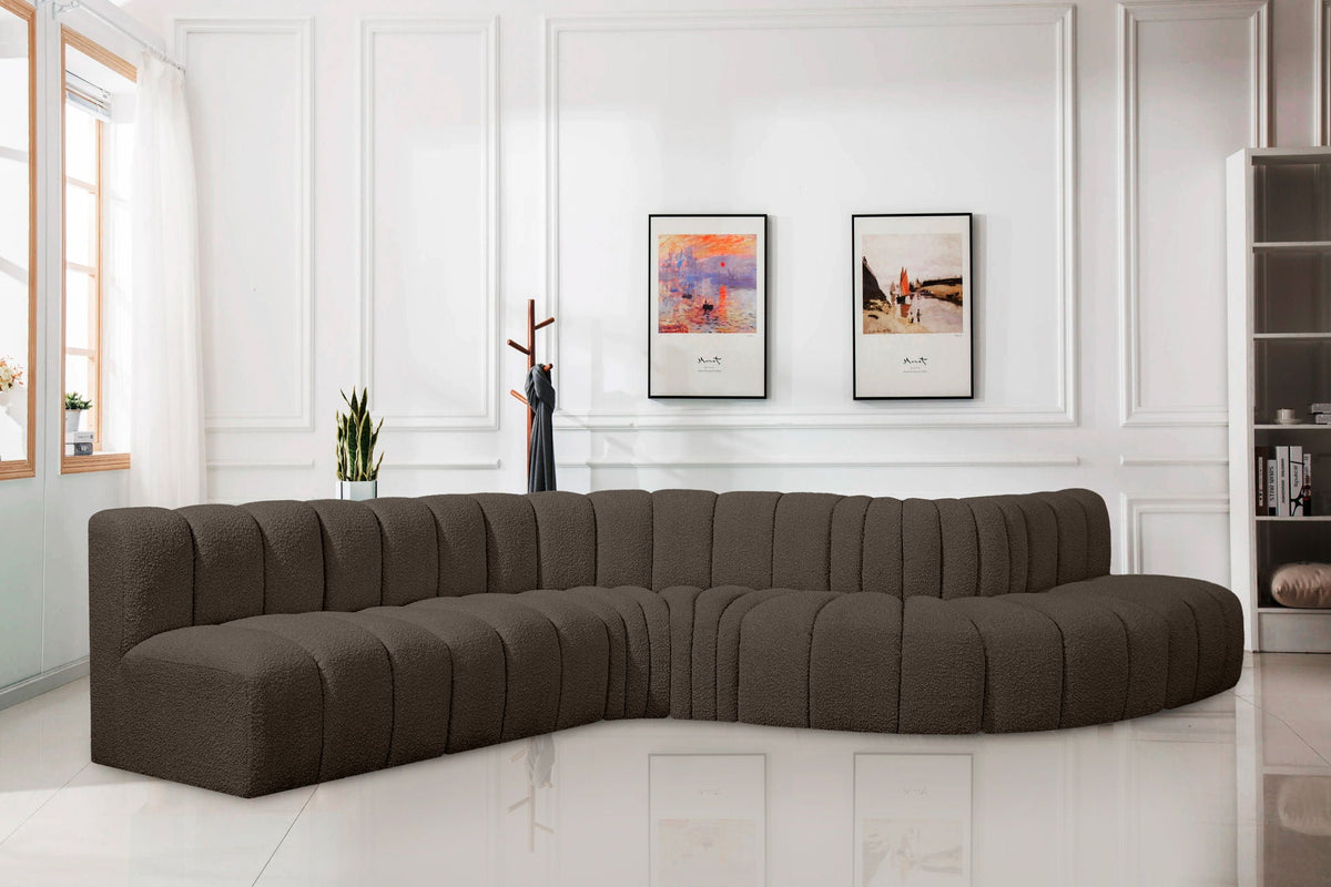 Arc - Boucle Fabric 7 Piece Modular Sofa