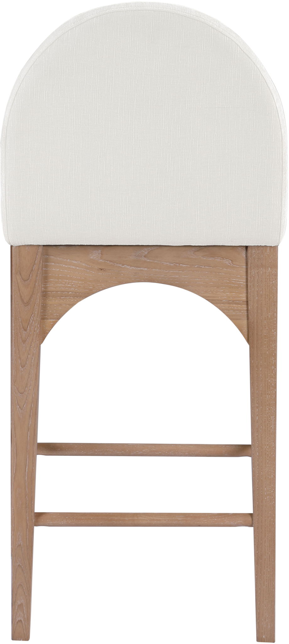 Waldorf - Chenille Stool With Natural Legs