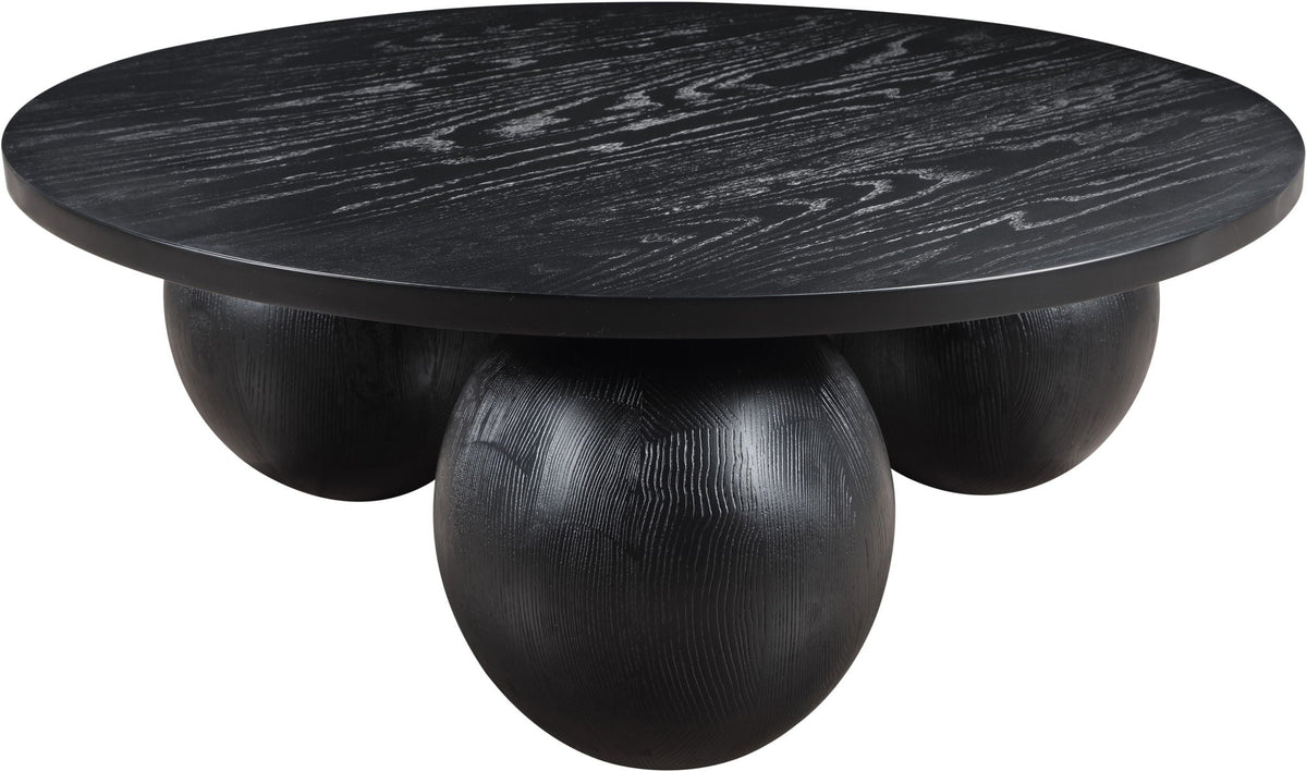 Fitch - Wood Oak Veneer Coffee Table - 3 Legs
