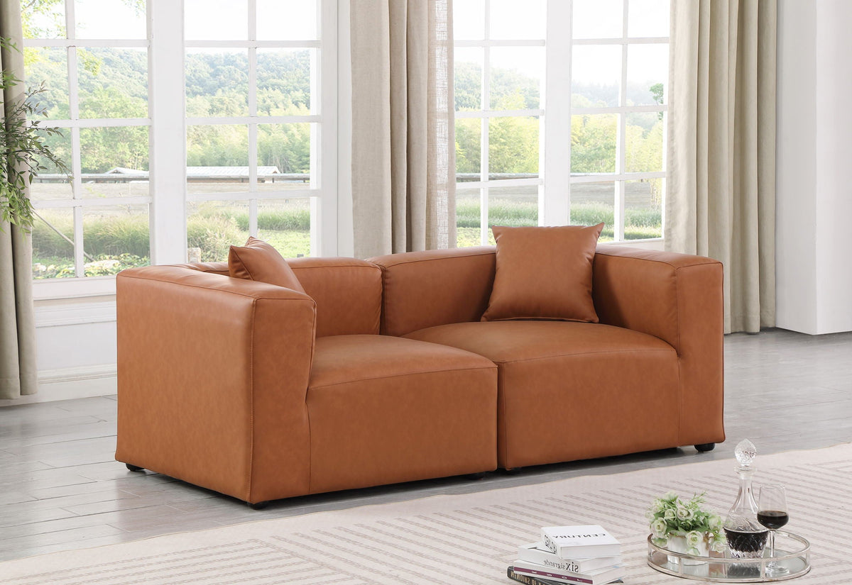 Cube - Modular 2 Piece Sofa - Cognac