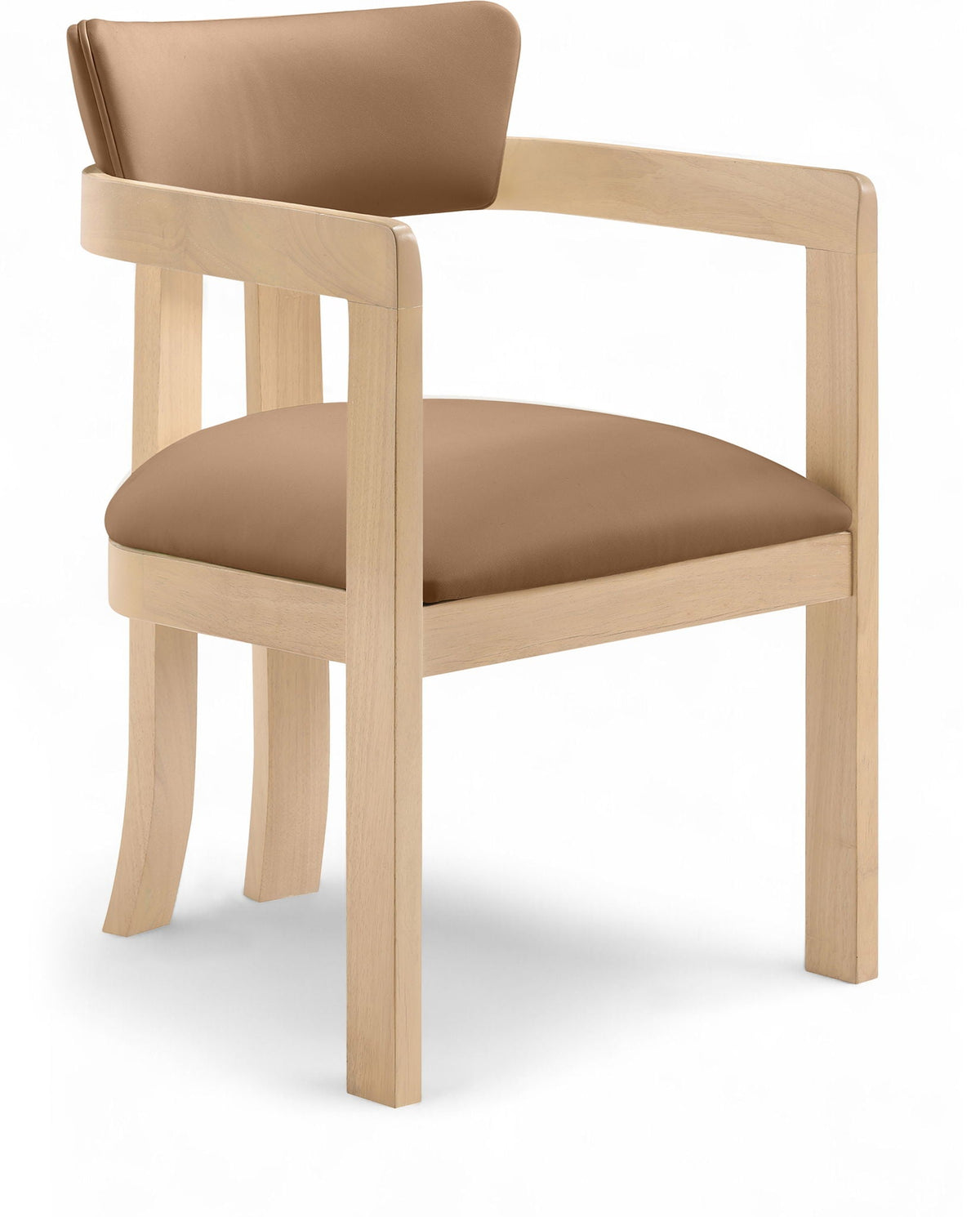 Lavrin - Vegan Leather Dining Arm Chair (Set of 2) - Natural Base