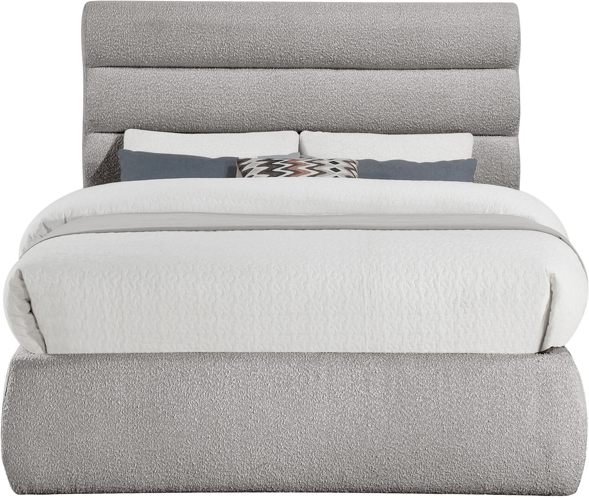 Adam - Boucle Fabric Bed With 52" Headboard