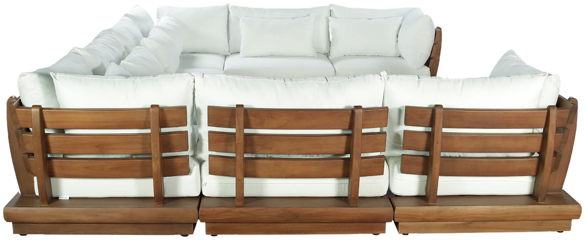 Mirella - 8 Piece Water Resistant Fabric Upholstered Outdoor Patio Modular Sectional
