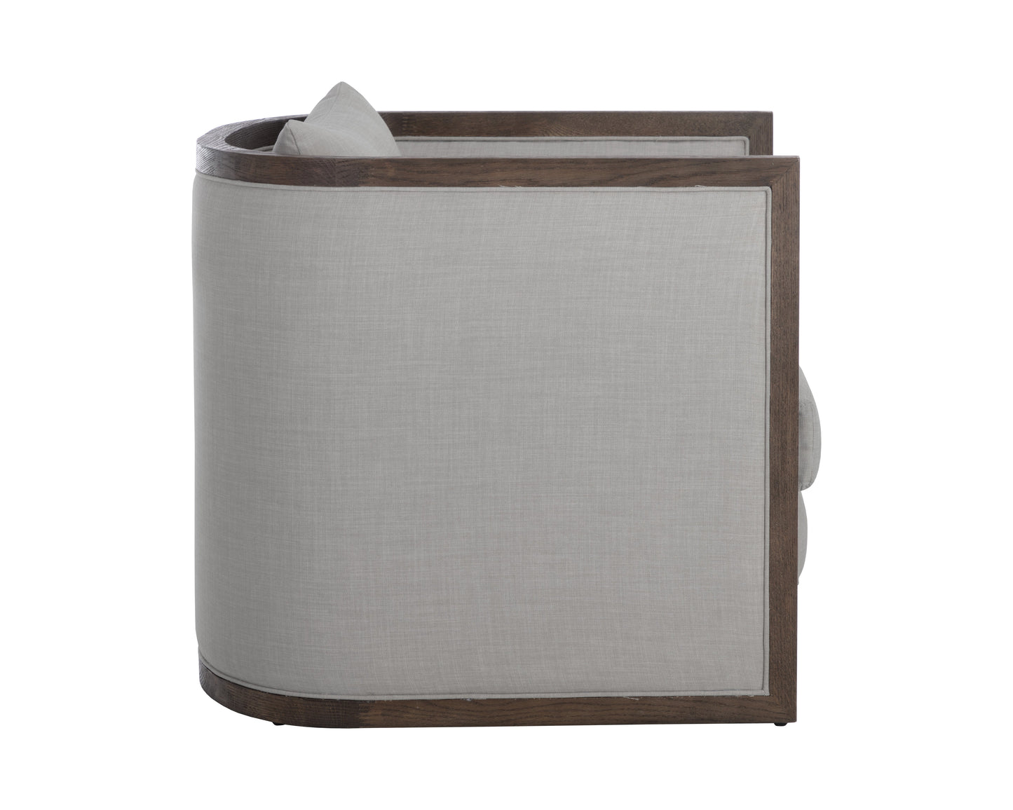 Chloe Lounge Chair - Distressed Brown - Linoso Light Grey