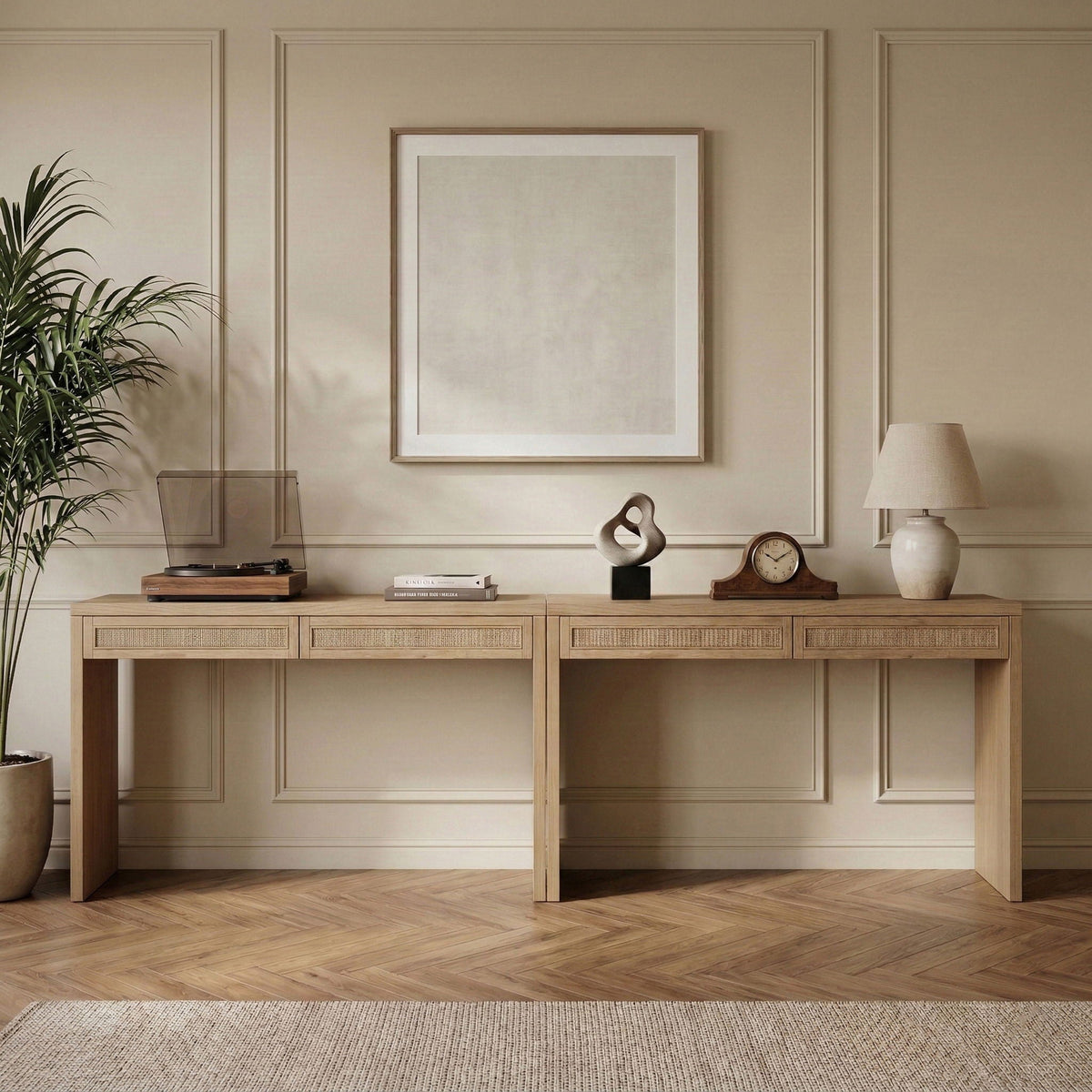 Avro - Solid Wood And Oak Veneer Desk