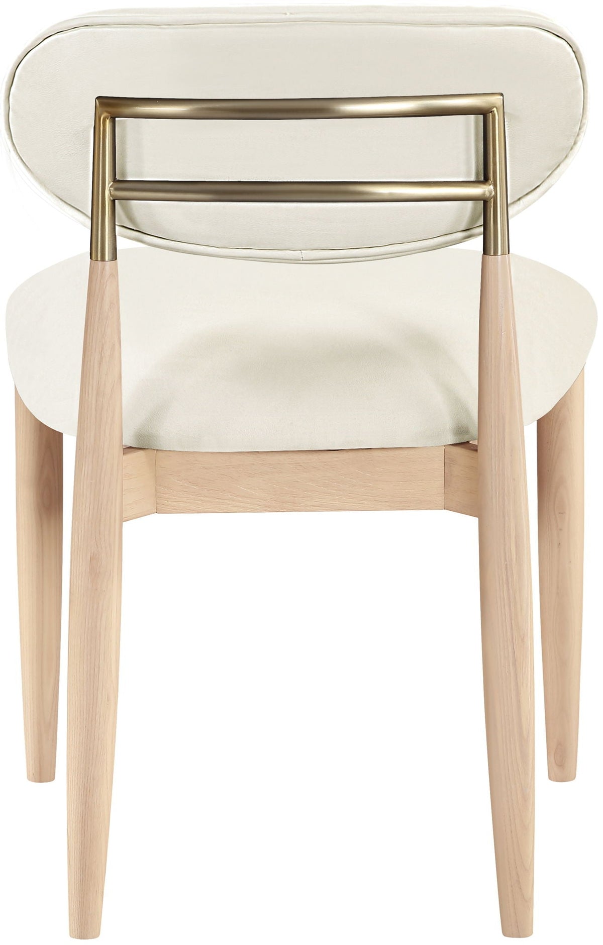 Riccio - Faux Leather Dining Side Chair (Set of 2) - Natural Frame