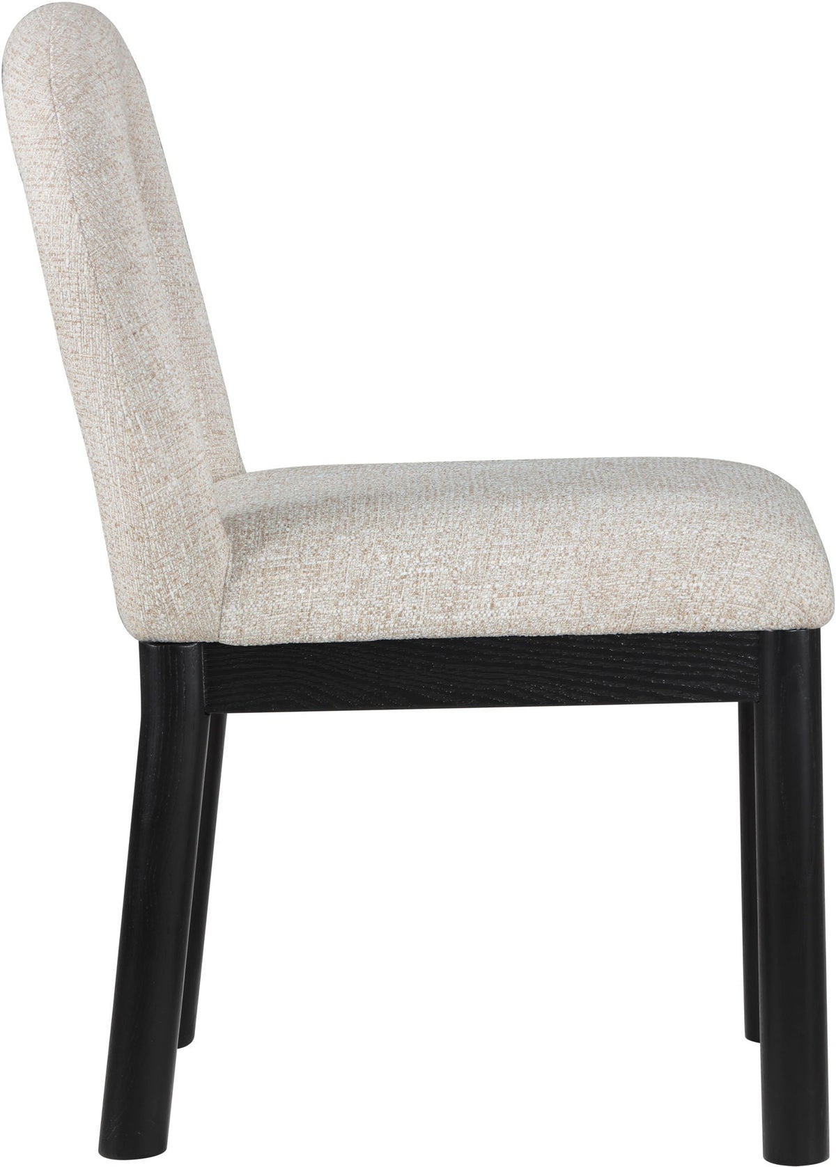 Conrad - Linen Dining Chair With Black Legs