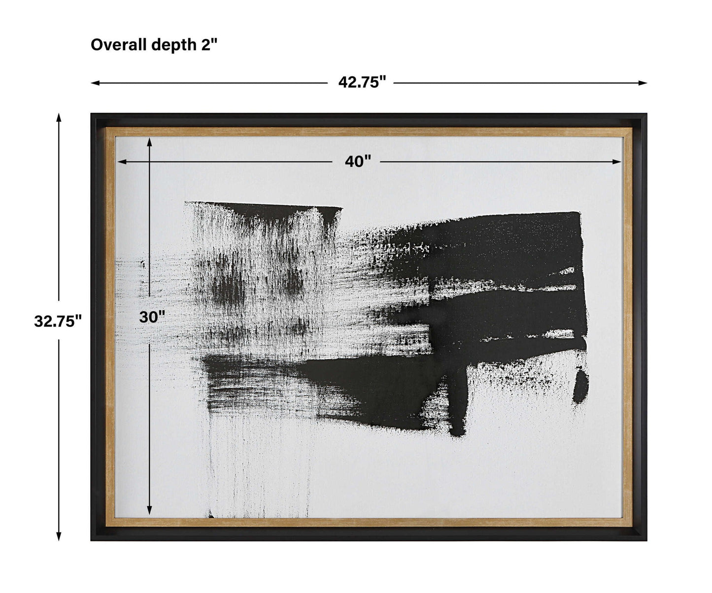 Mystere - Framed Contemporary Print - Black