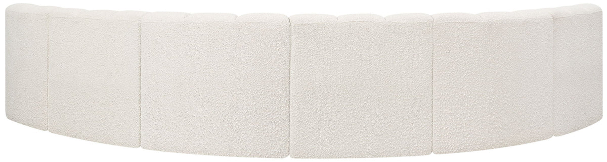 Arc - Boucle Fabric 6 Piece U-Shaped Modular Sofa