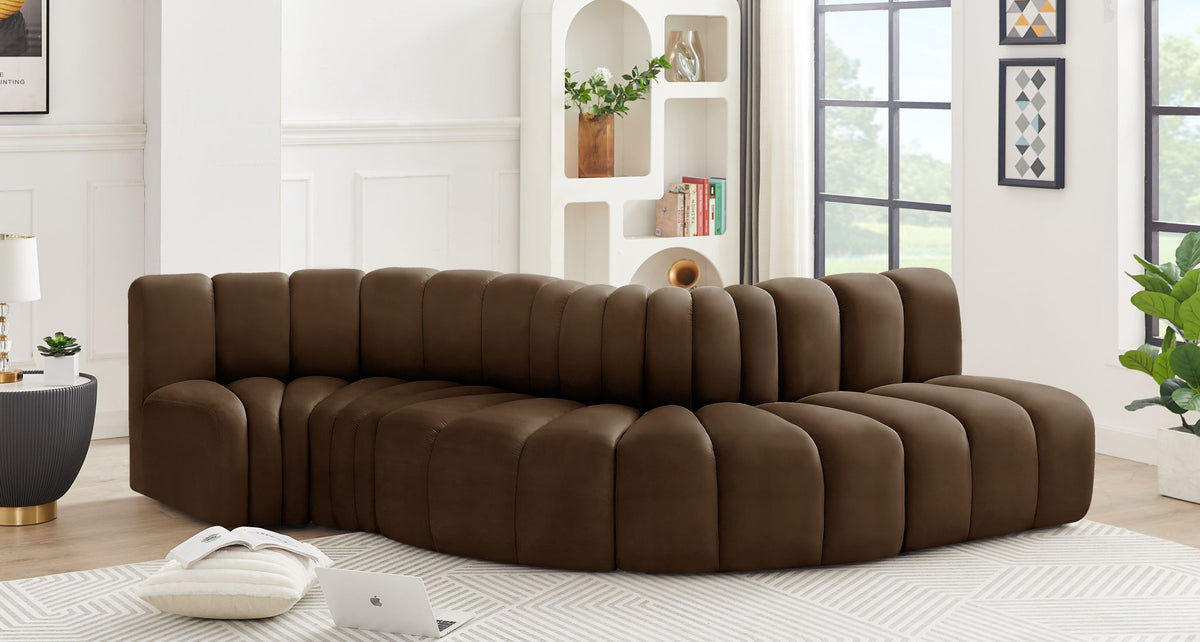 Arc - Velvet 5 Piece Modular Sofa