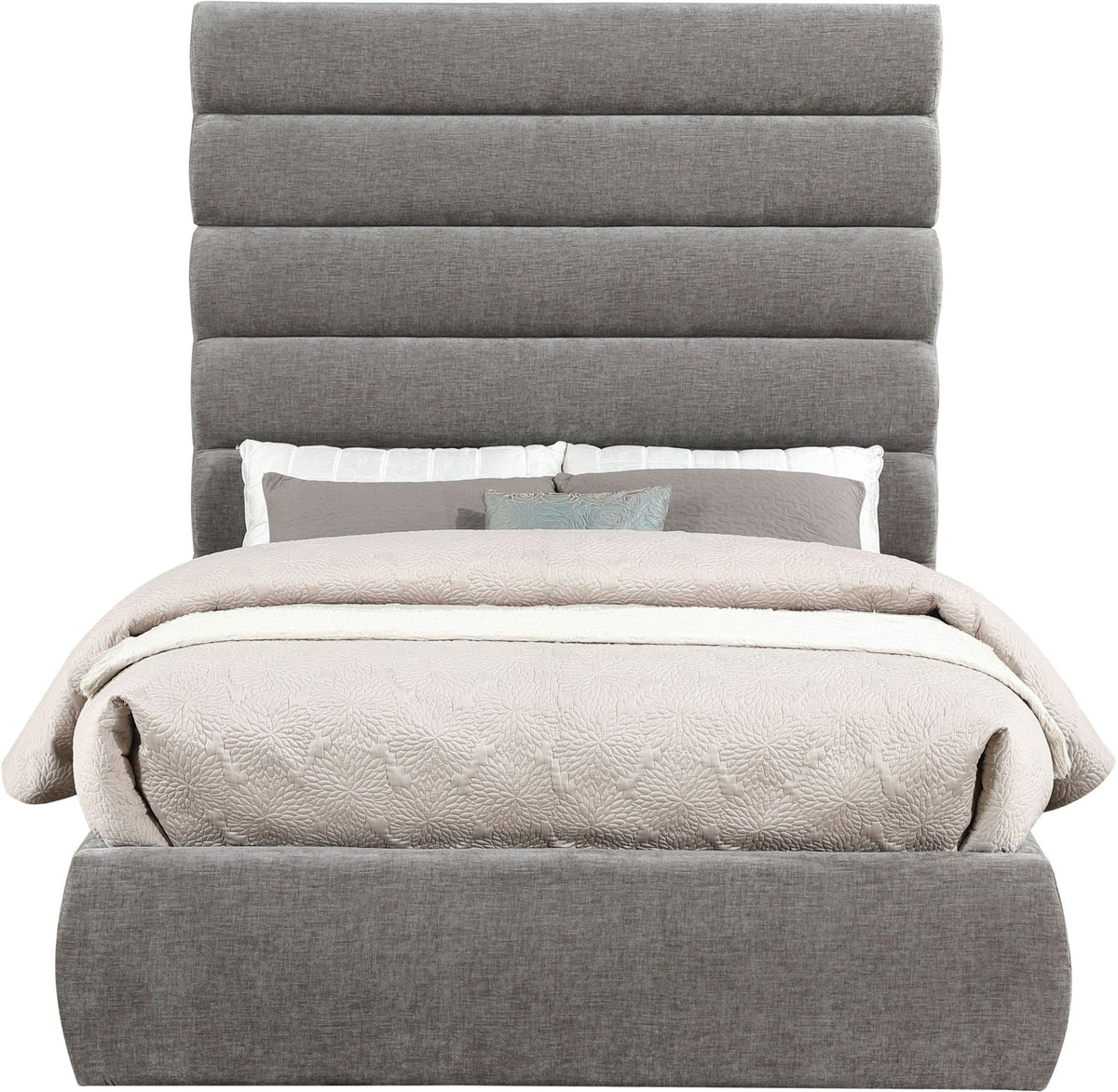Adam - Chenille Fabric Bed With 70.5" Headboard
