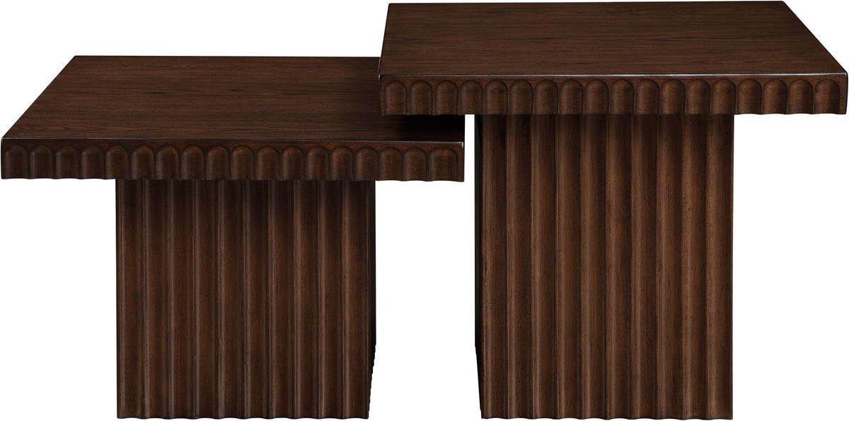 Spencer - 18" Oak Veneer 2 Piece Coffee Table
