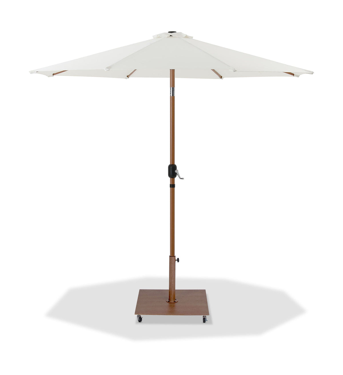 Fiji - Aluminum Patio Umbrella With Square Teak Base
