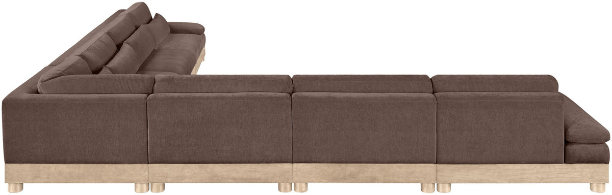 Turin - Chenille Fabric Upholstered Modular Sectional - Brown