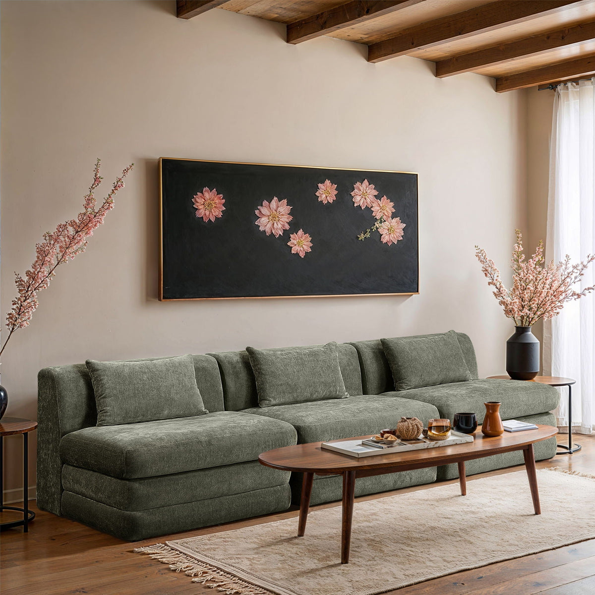 Stellar - 3 Piece 114" Upholstered Modular Armless Sofa