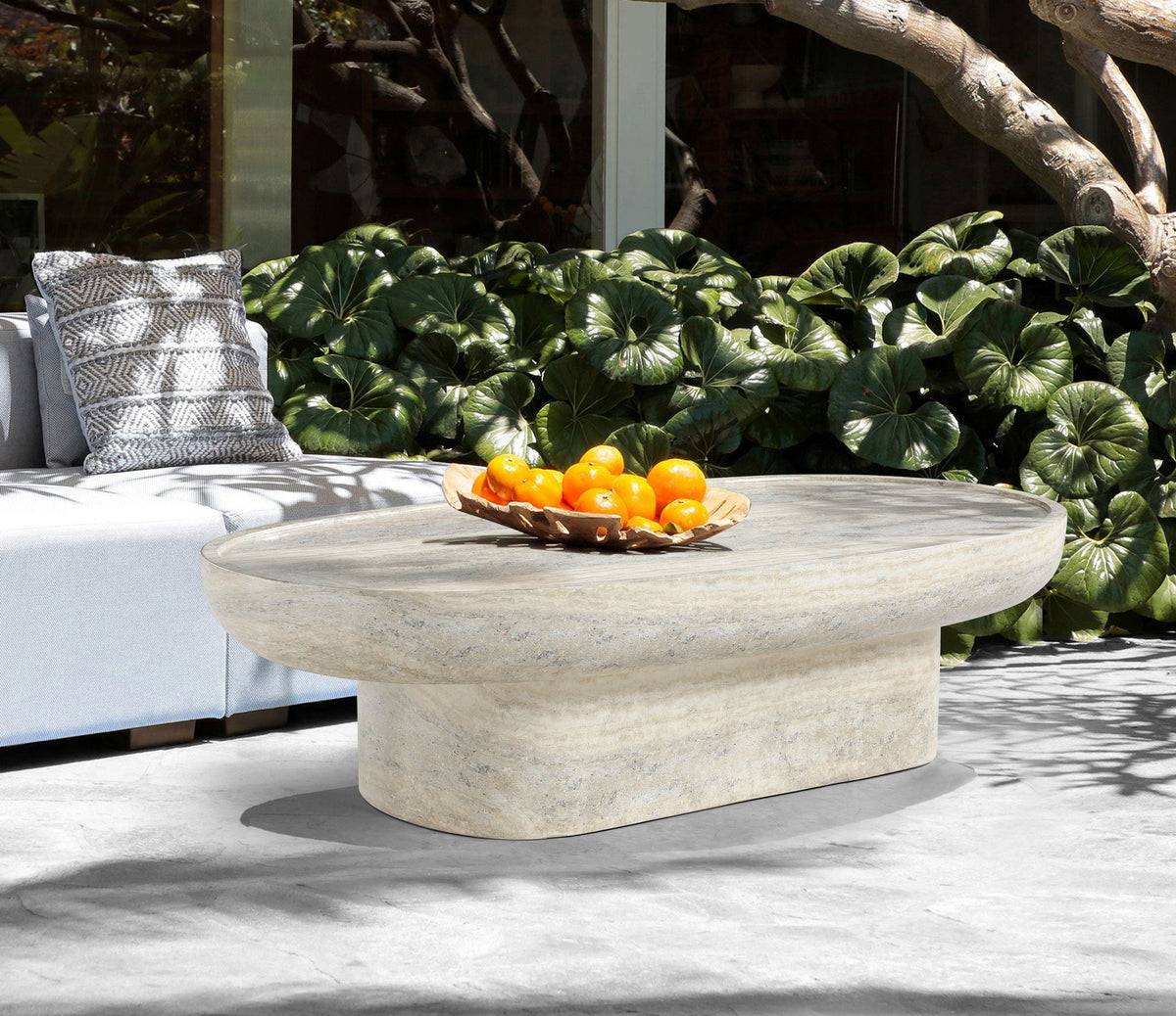 Tivoli - Indoor / Outdoor Coffee Table - Travertine Concrete