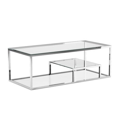 BAROLA SILVER COFFEE TABLE - Furniture Depot