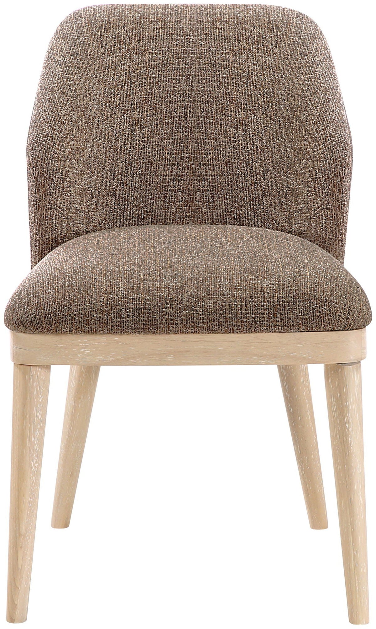 Valeo - Linen Textured Fabric Upholstered Dining Chair (Set of 2) - Painted Natural Base