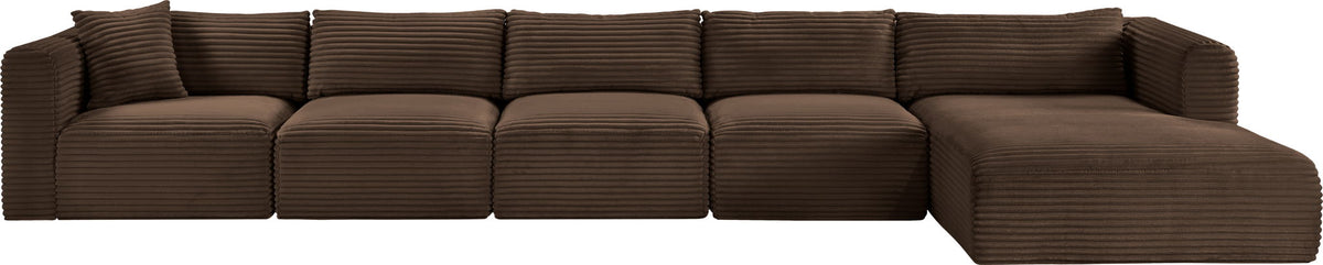 Shaggy - 5 Piece Modular Sectional With Chaise