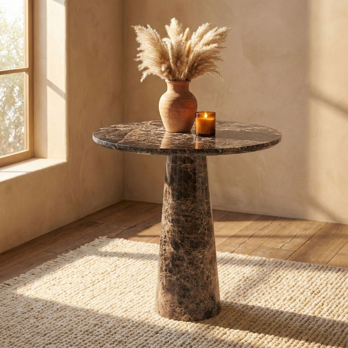 Fontelina - 30" Genuine Marble Bistro Dining Table