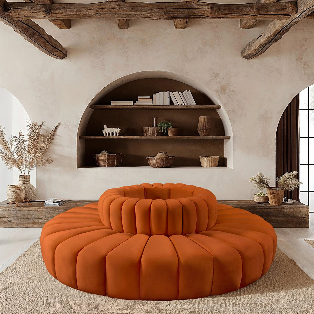 Arc - Velvet 8 Piece Round Modular Sofa