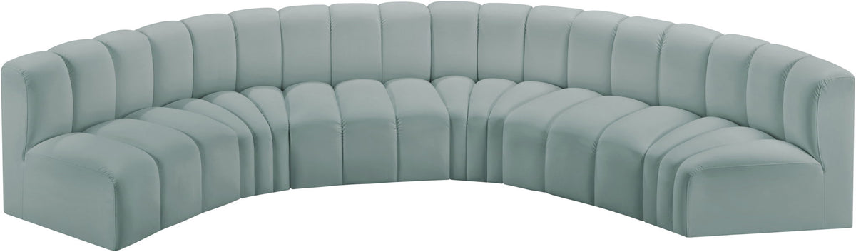 Arc - Faux Leather 6 Piece U-Shaped Modular Sofa