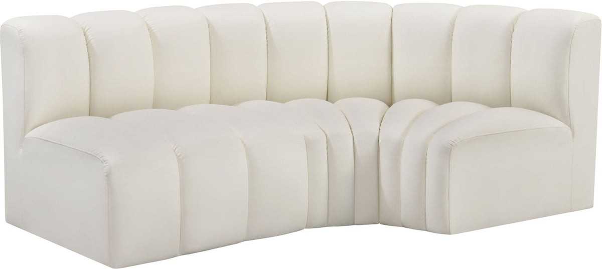 Arc - Faux Leather 3 Piece Sofa