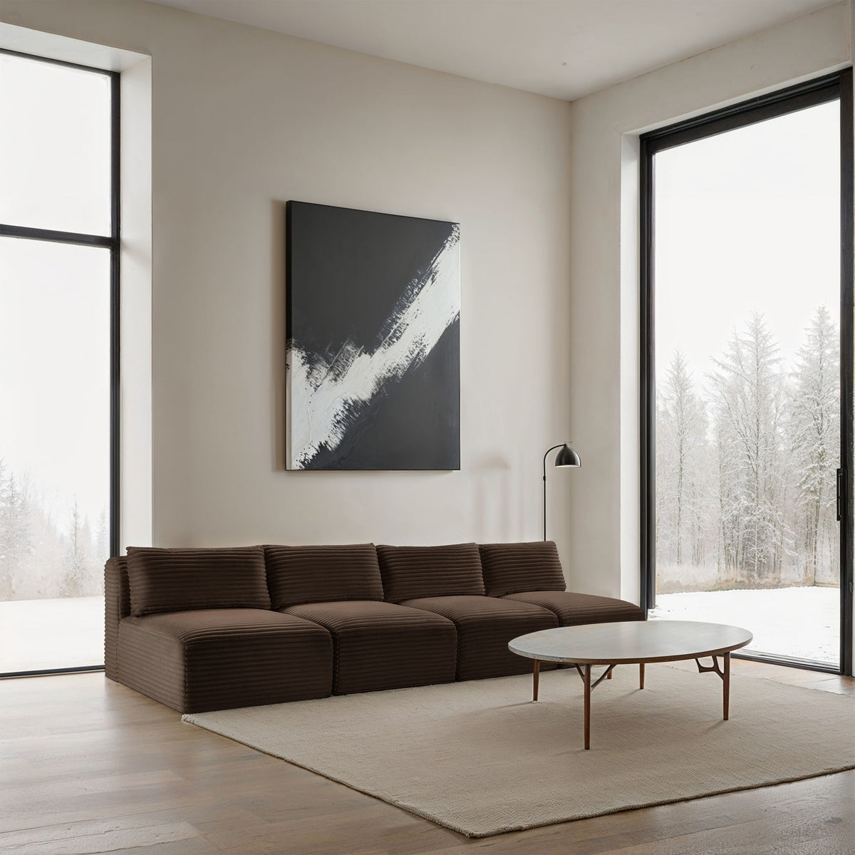Shaggy - 4 Seat Modular Armless Sofa