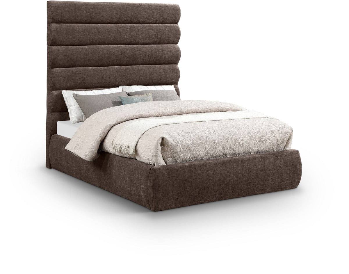 Adam - Chenille Fabric Bed With 70.5" Headboard