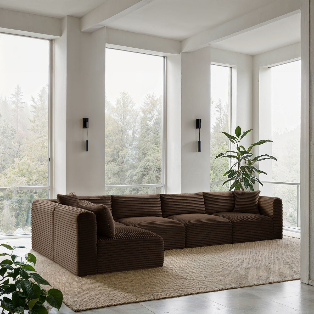 Shaggy - 5 Piece Modular Sectional