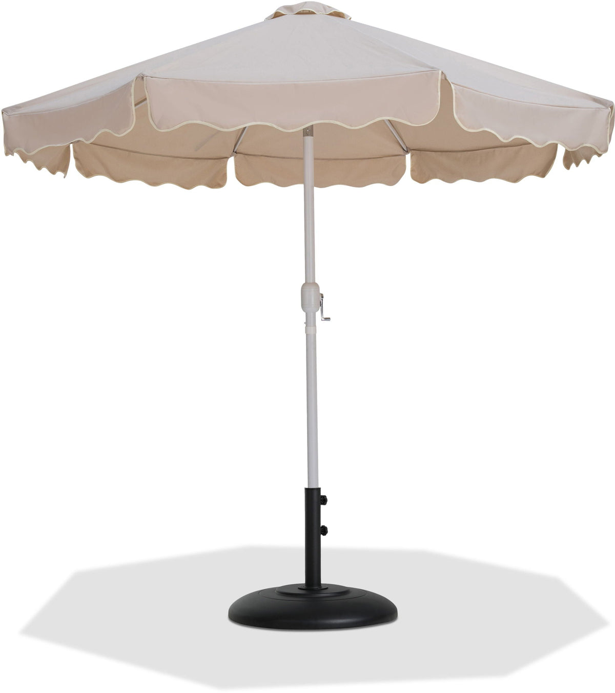 Amalfi - Patio Umbrella - Black Base / White Pole