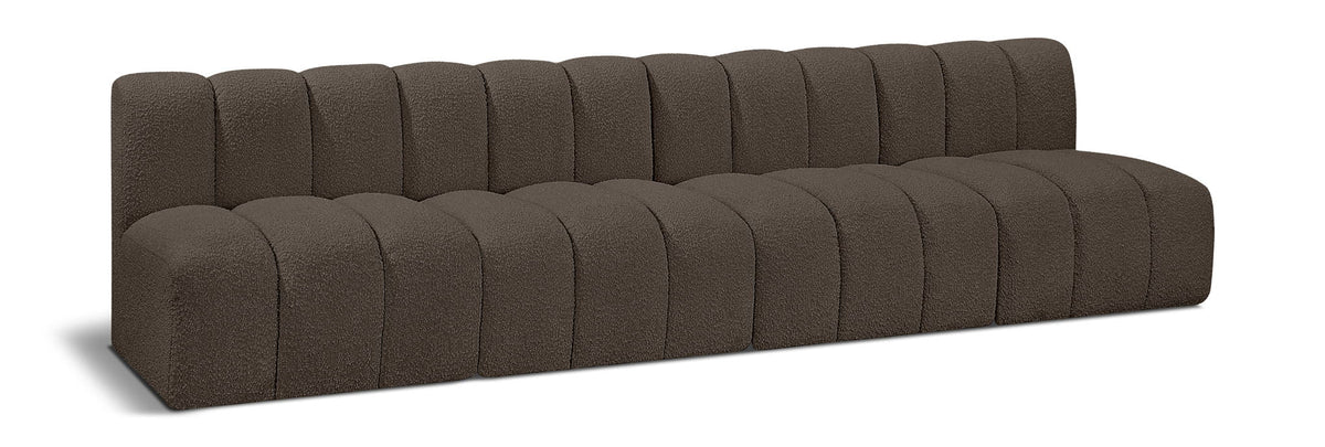 Arc - Boucle Fabric 4 Seats Modular Sofa