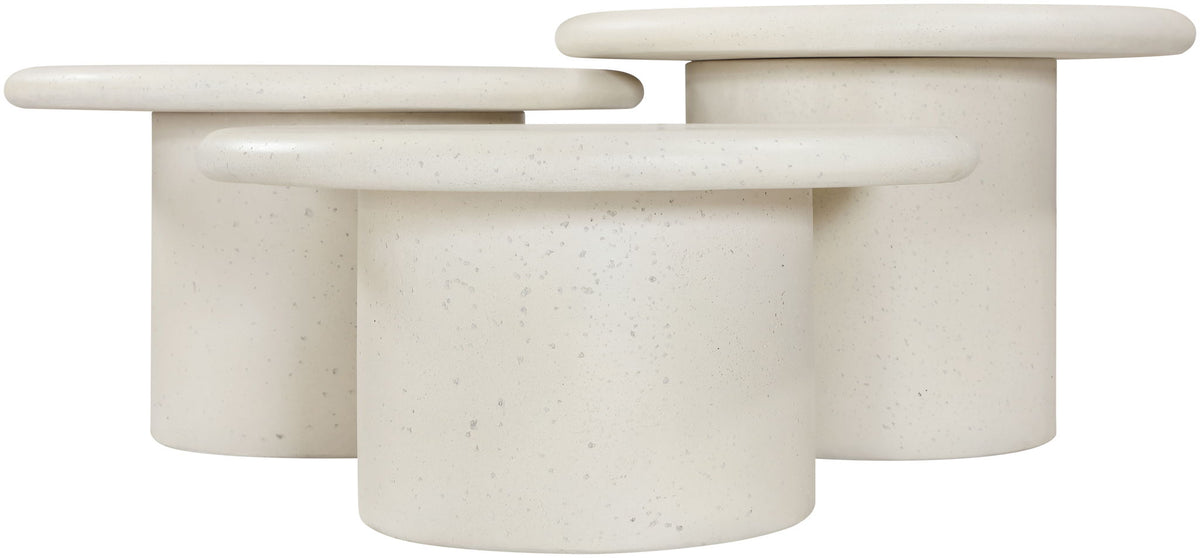 Emara - 3 Piece Concrete And Fiberglass Indoor / Outdoor Coffee Table