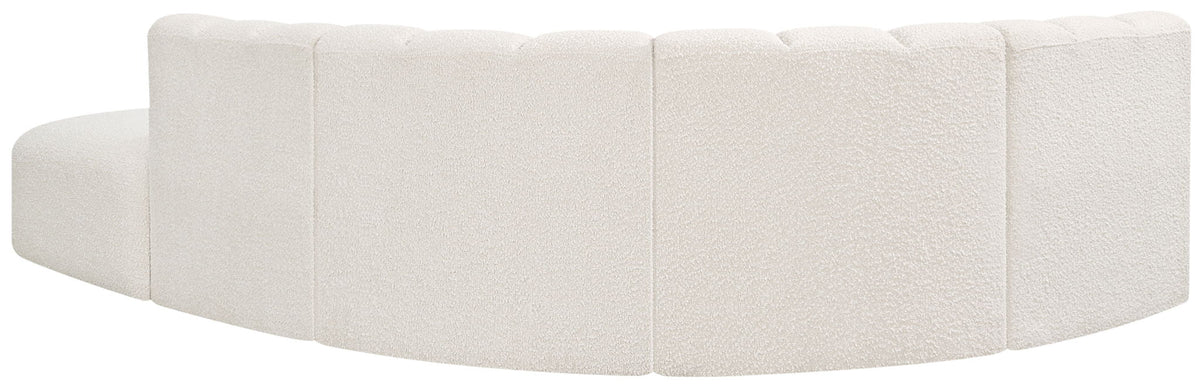 Arc - Boucle Fabric 5 Piece Corner Modular Sofa