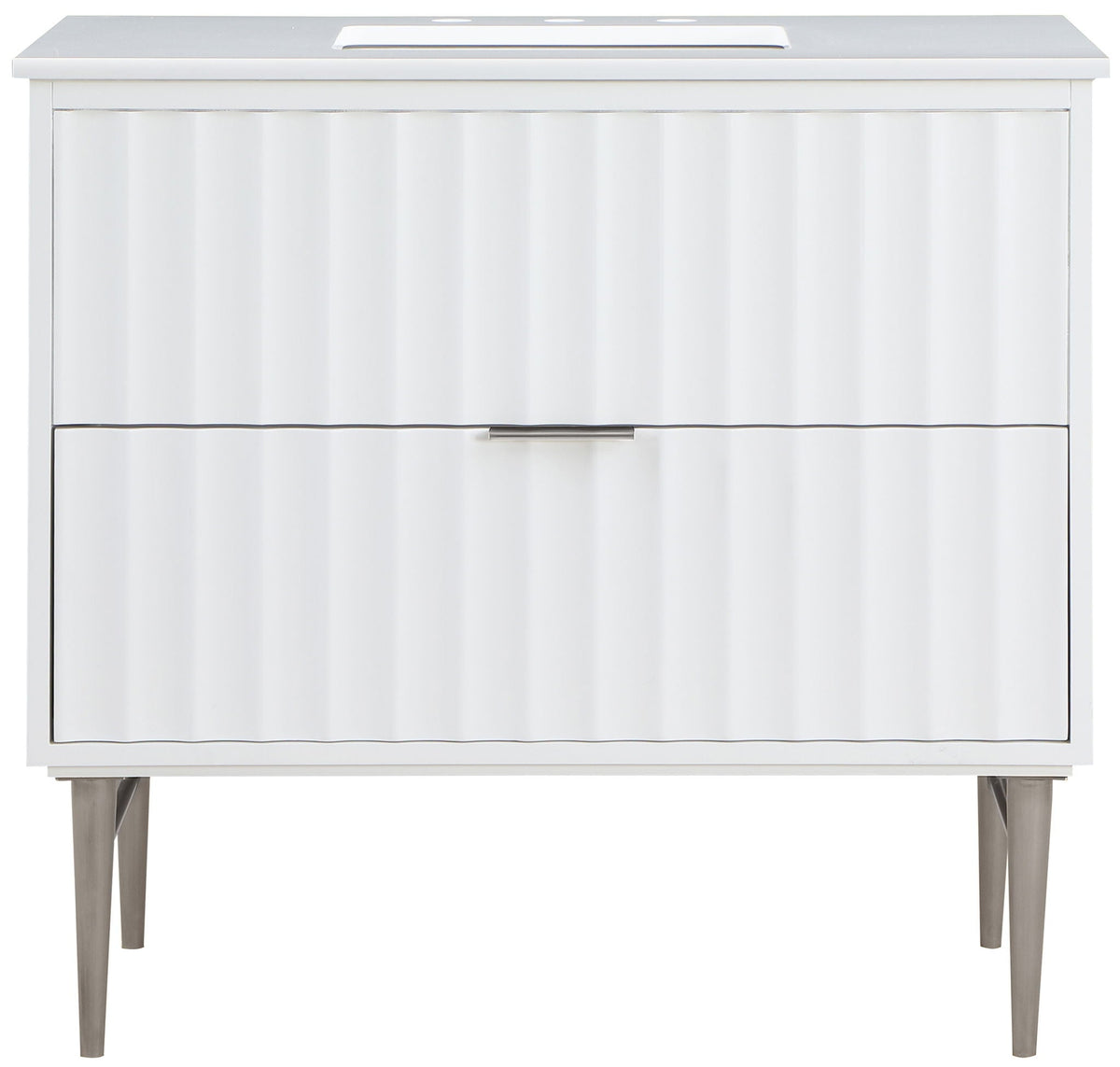 Modernist - Bathroom Vanity With Chrome Legs