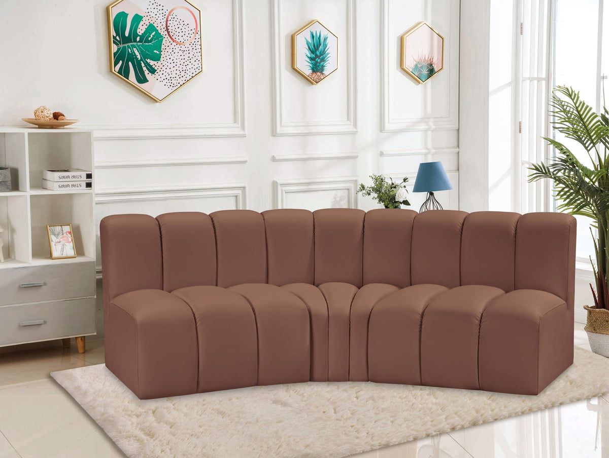 Arc - Faux Leather 3 Piece Modular Corner Sofa