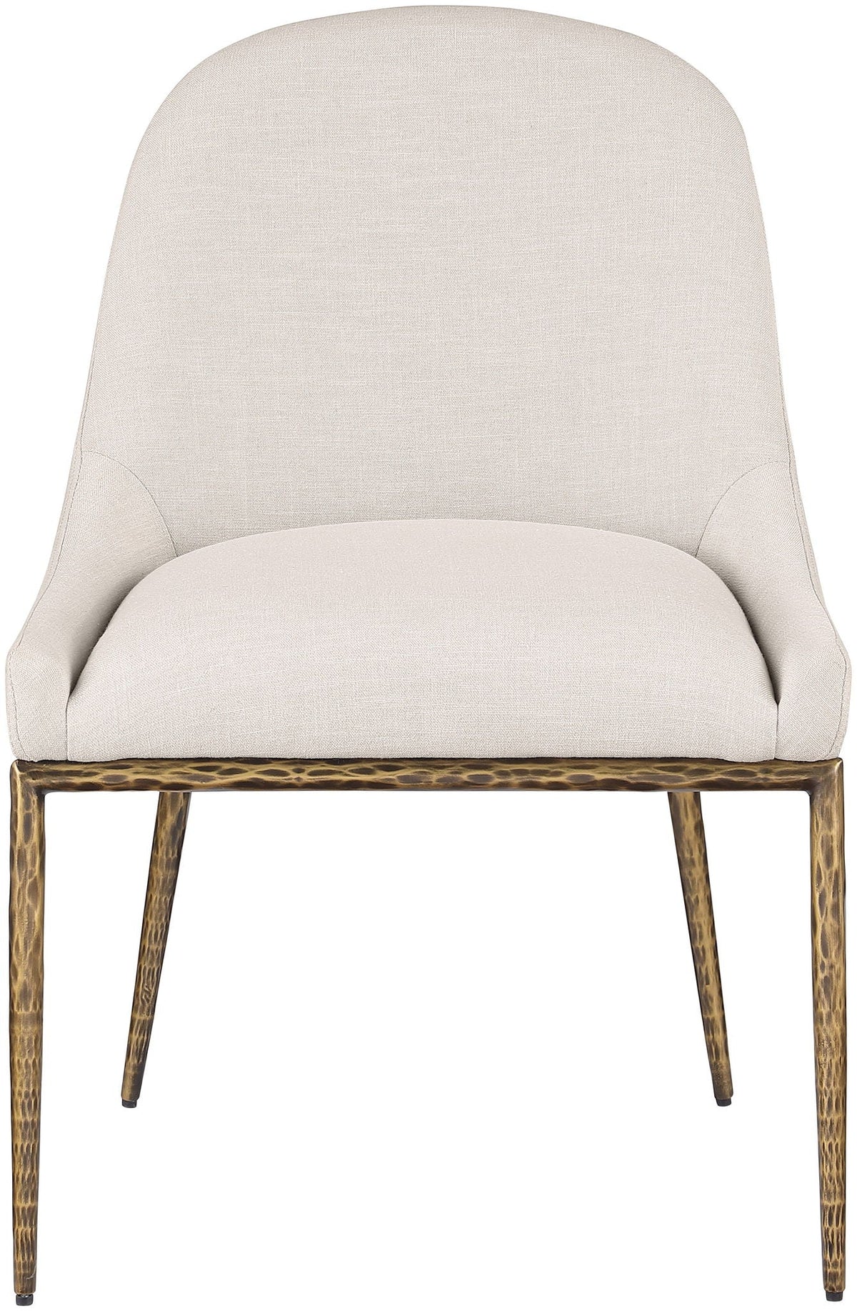 Ferro - Upholstered Dining Side Chair With Brushed Gold Legs