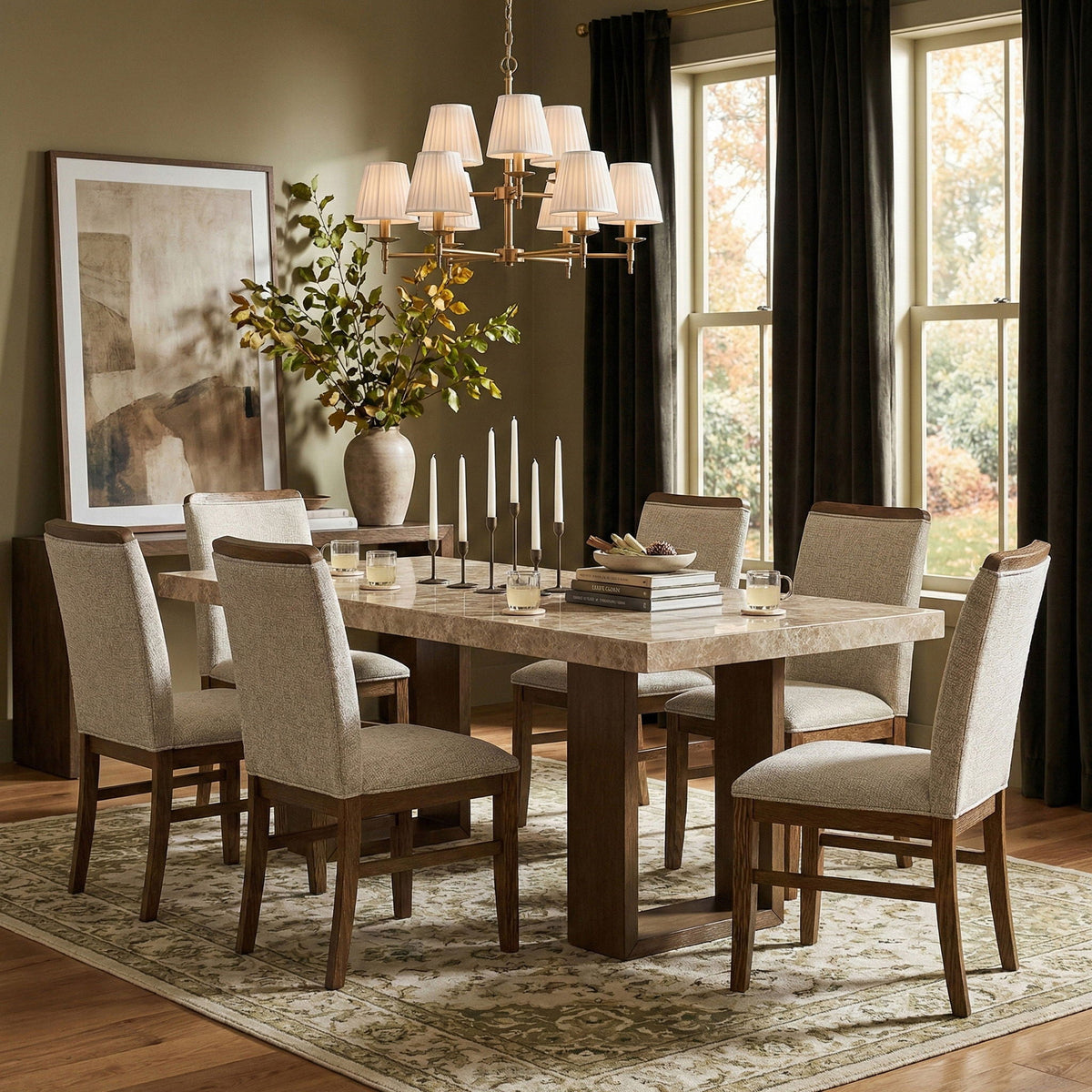 Ananda - Fabric Upholstered Dining Chair (Set of 2)
