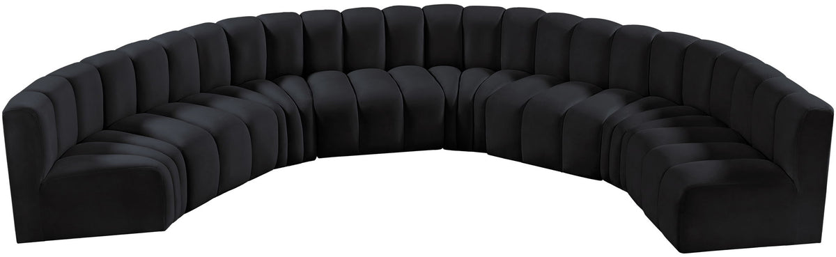 Arc - Velvet 8 Piece U-Shaped Modular Sofa