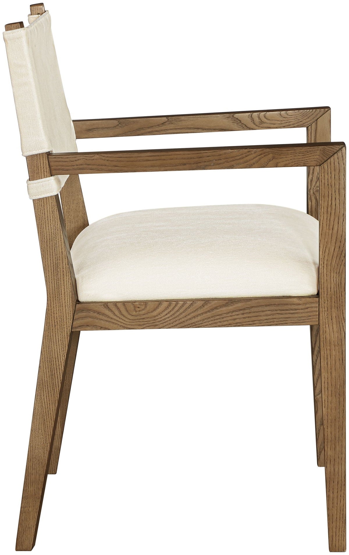Avon - Linen Textured Performance Fabric Dining Arm Chair